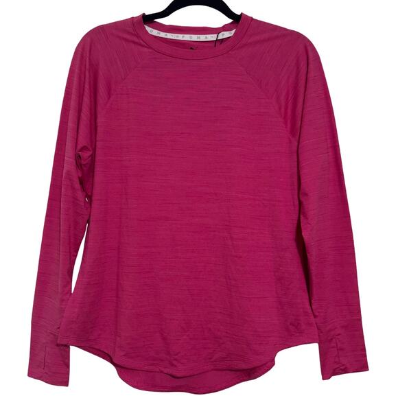 PUMA Cloudspun Long Sleeve Golf Tee Raglan Moisture Wicking Pink NWT Medium - Picture 2 of 8